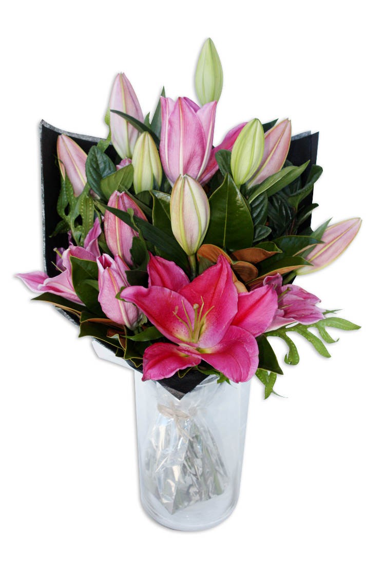Pink Oriental Lily Bouquet Perth Pink Oriental Lilies Perth
