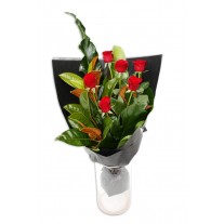 Bouquet of 6 Long Stem Red Roses