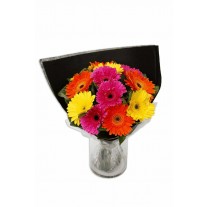 Mother's Day Gerbera Bouquet in Glass Vase