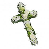 Remembrance Large White Funeral Cross