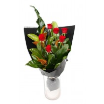 Bouquet of 6 Long Stem Red Roses