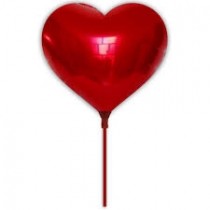 Valentine's Day Love Heart Foil Stick Balloon