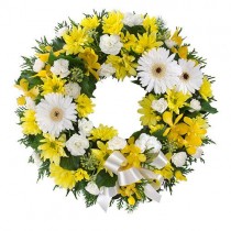 Anzac Day Yellow & White Wreath