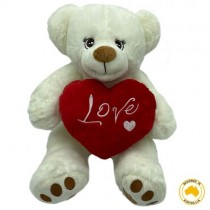 Morgan Love Heart Teddy Bear (eco plush fabric)