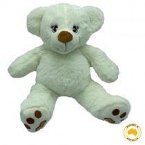 Dean White Teddy Bear (eco plush fabric)
