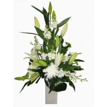 White Elegance Premium Flower Arrangement