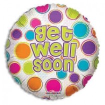 Get Well Soon Helium Balloon -  Large Dots