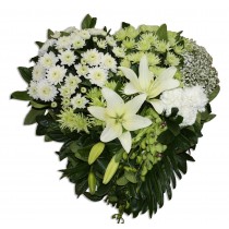 Modern Sympathy Heart Funeral Wreath