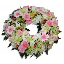 Pastel Flowers Funeral Wreath 