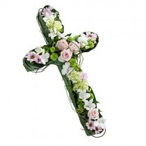 Remembrance Large Pink Funeral Cross