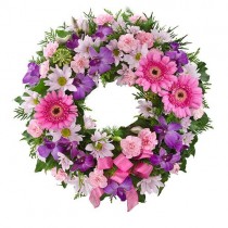 Eternity Pink & Purple Funeral Wreath