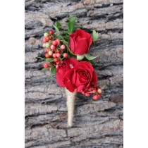 Buttonhole - Red Roses