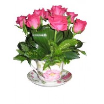 Mother's Day Roses in a Teacup