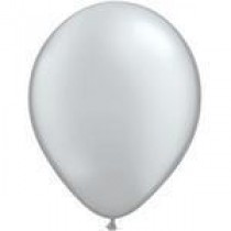 Silver Latex Helium Balloon