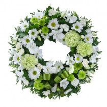 Anzac Day White & Green Wreath