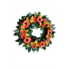 Artificial Anzac Day Wreath - Orange & Red