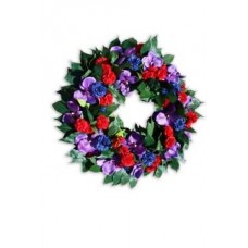 Artificial Anzac Day Wreath - Purple & Red
