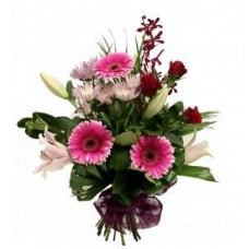 Valentine's Day Bouquet of Seasonal Flowers with Big Bow