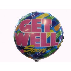 Get Well Soon Stick Foil Balloon