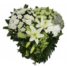 Modern Sympathy Heart Funeral Wreath