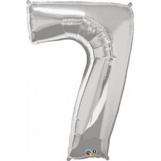 Large Number 7 Silver Megaloon Balloon