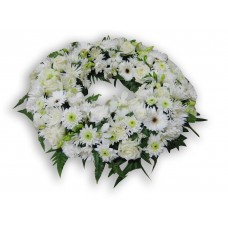 Premium Mixed Seasonal Flowers Funeral Wreath
