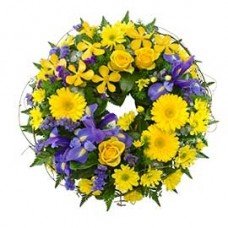 Anzac Day Purple & Yellow Wreath