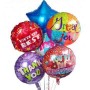 Balloon Bouquet - 6 Foil Helium Balloons