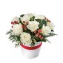 White Christmas Rose Arrangement