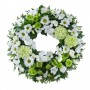Eternity White & Green Funeral Wreath