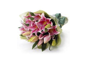 Pink Oriental Lily Bouquet Perth